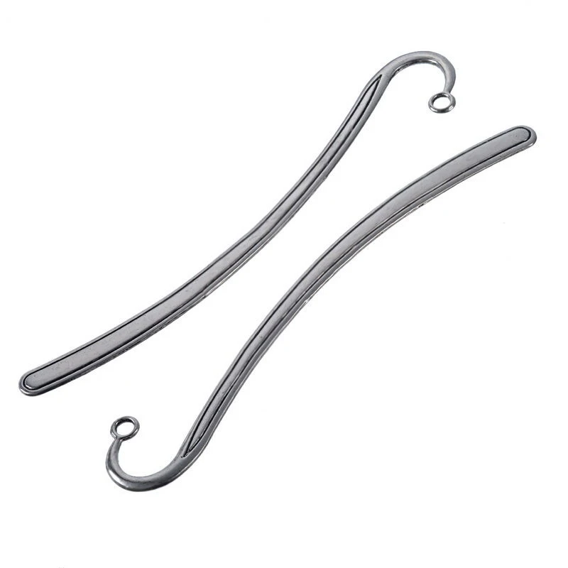 

PPYY NEW -5 Pcs Silver Tone Blank Bookmarks 12.5cm