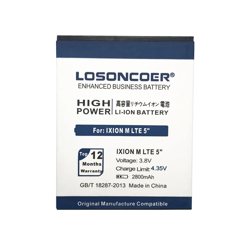 LOSONCOER 2800 мАч IXION M LTE 5 дюймов для DEXP Аккумулятор телефона большой емкости ~ в