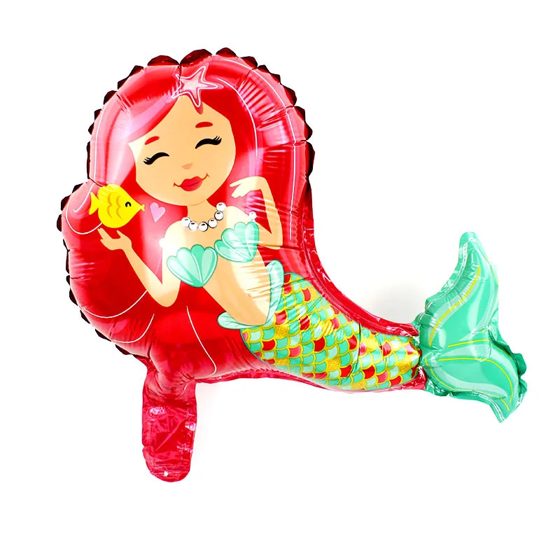 16inch 3d Cartoon Mermaid Balloon Princess Helium Ballon for Kids Birthday Baby Shower Party Decor Supplies | Дом и сад
