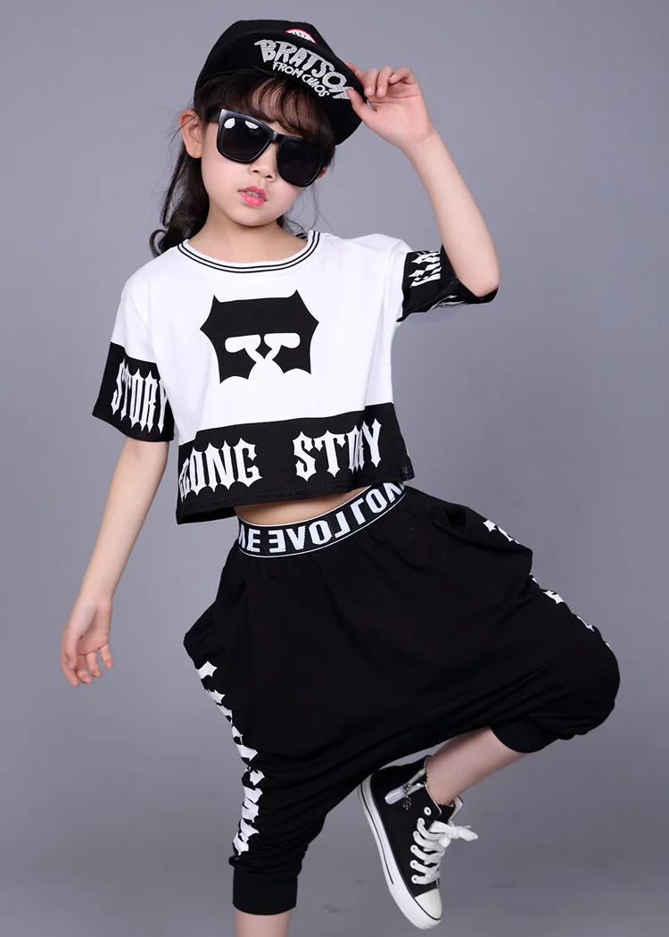 Girl Jazz Dance For Girls Street Costumes for Kids Hip Hop Dancing Performance Boys |