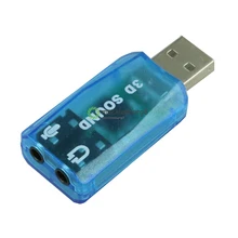 CM108 чипсет USB 2,0 для 3D Аудио Звуковая карта адаптер Виртуальная 5,1 CH Звуковая дорожка