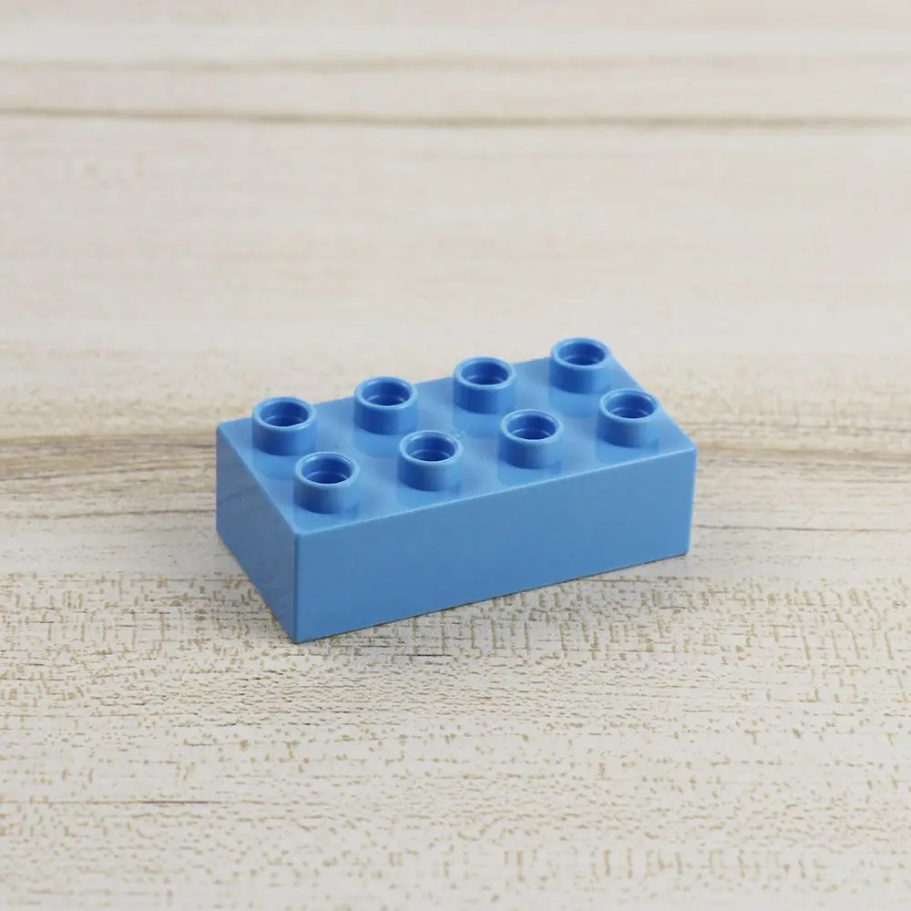 light blue 30 шт./лот объемный Duplo Кирпич 2x4 крупные частицы креативный строительный блок DIY строительные игрушки для детей совместимый с лего - Цвет: light blue