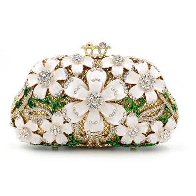 Женские вечерние клатчи со стразами и кристаллами свадебные сумочки через плечо