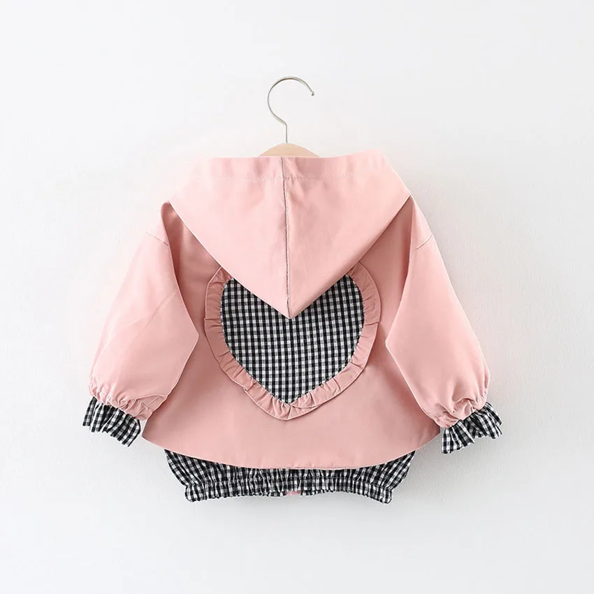 ZJHT Toddler Spring Fancy Love Jackets For Girls Clothes Autumn Children Coats Lace Long Sleeve Windbreaker Hooded Outwear MY056 | Детская