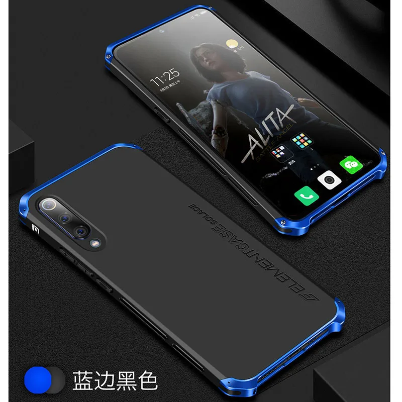 LONGNEWS For Xiaomi 9 6.39 inch case Metal Aluminum frame cover Scrub phone cases for MI Gift Tempered Glass |