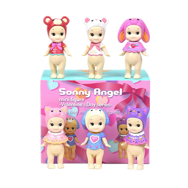 6 шт./лот милое Новое модное розовое платье sonny angel valentine &quotКролик&quot