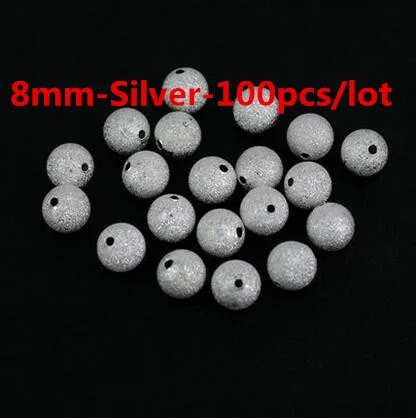 Акриловые Матовые бусины 8 мм смешанных цветов Stardust круглые бусины-разделители