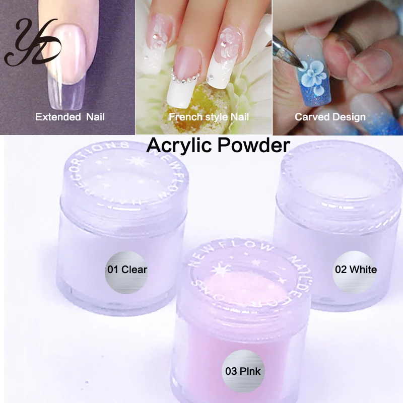 Акриловый порошок Yiday 1 бутылка для наращивания ногтей 3D маникюра французский