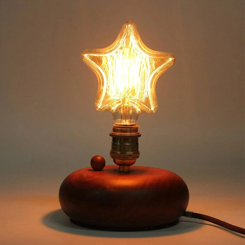 

Vintage decorative light bulb e27 star/heart incandescent bulb retro edison bulb