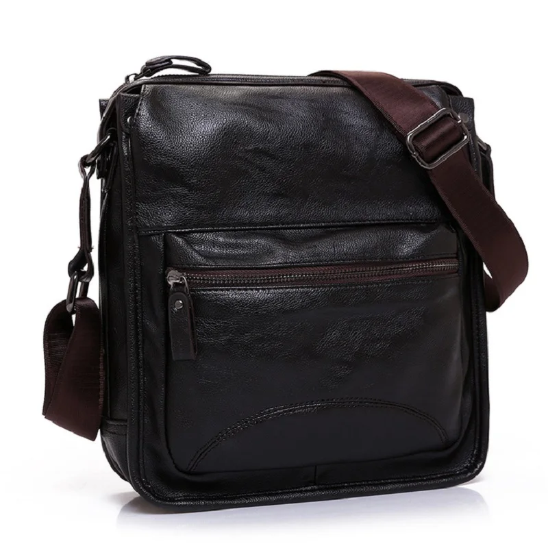 Повседневная Деловая кожаная сумка-мессенджер для мужчин Лидер продаж мужская