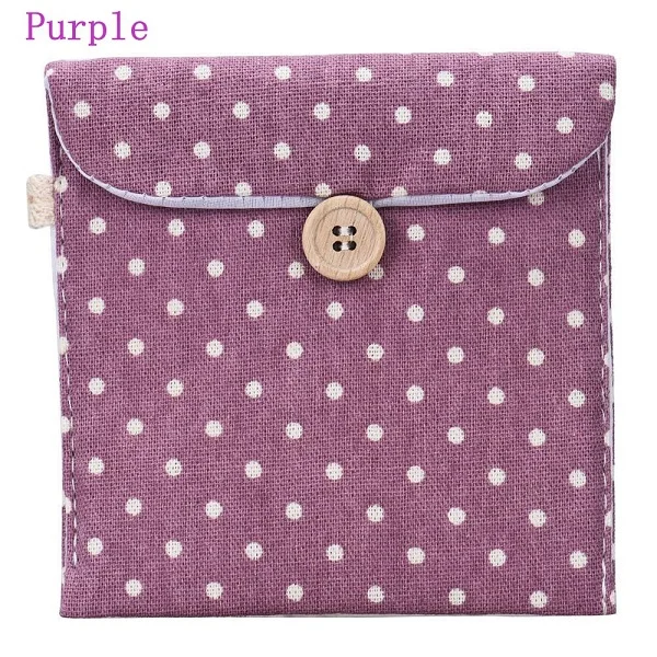 purple 1/2 шт. a19 Портативный в горошек Transer лучший подарок для девочки, хлопковый подгузник сумка для гигиенических прокладок упаковка дорожные органайзеры сумка для покупок - Цвет: purple