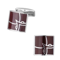 high quality mens wedding cufflinks red fox enamel cufflinks 5 pairs of packaging for sale