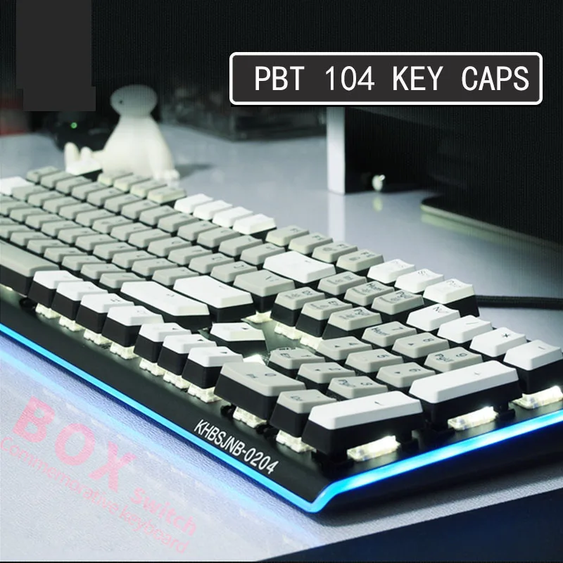 104 клавишная механическая клавиатура для планшетного компьютера PBT Keycaps Gamer Klavye USB