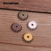 20pcs 17mm small four color metal alloy machinery gear pendant jewelry charm jewelry gear findings