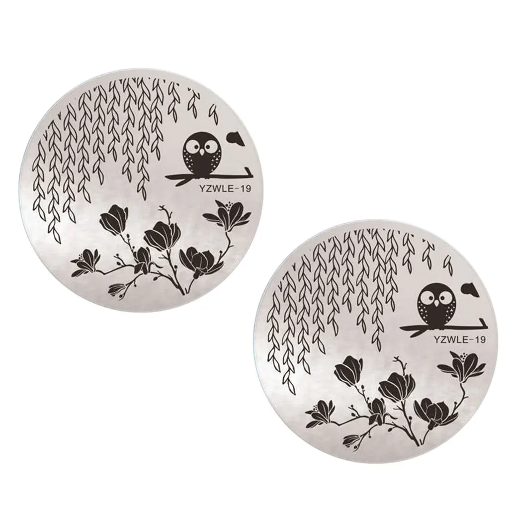 Новое поступление ногтей штамповки изображения пластины синяя пленка из