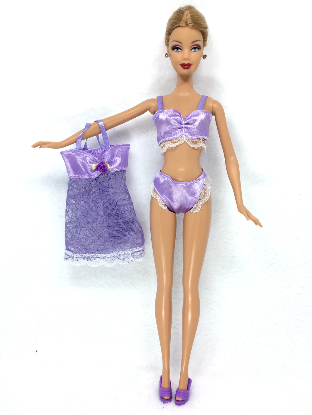 Комплект NK из 6 ярких пижам с куклой нижнее белье бюстгальтер кружевное платье