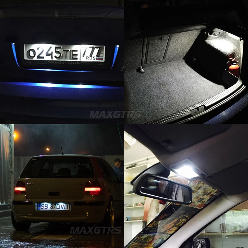 2x супер яркий автомобильный фестон C5W C10W светодиодный чип Cree 30 Вт лампа Canbus без