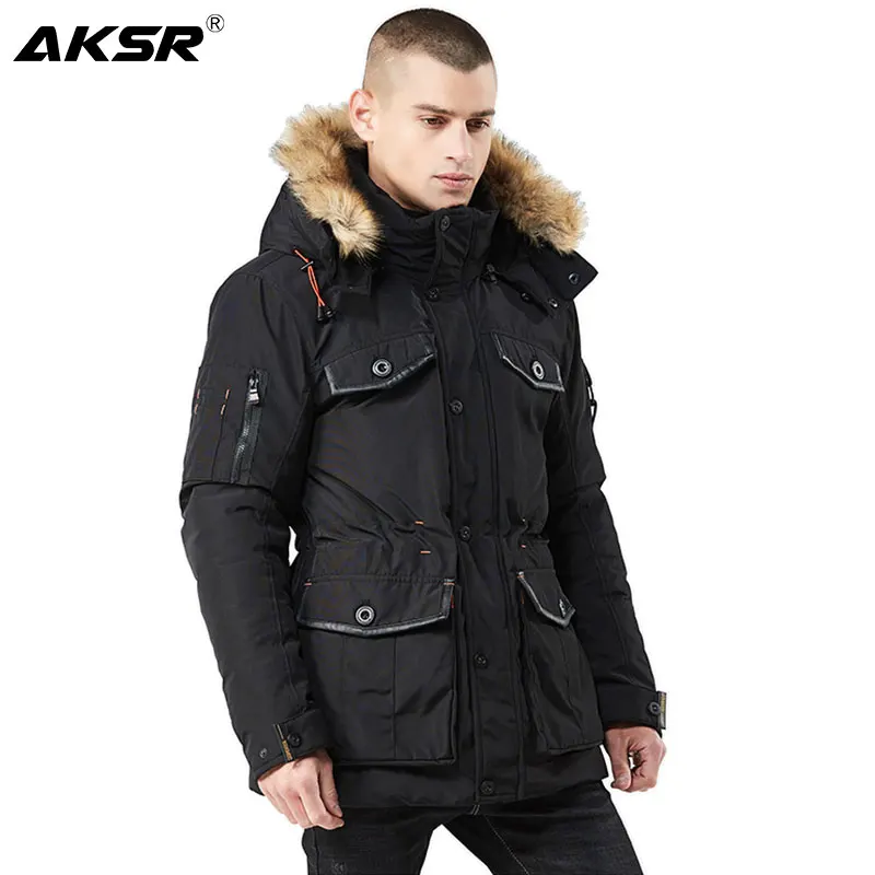 AKSR 2020 Новая мужская зимняя куртка Casaco Jaqueta Masculino длинная парка пальто утолщенная