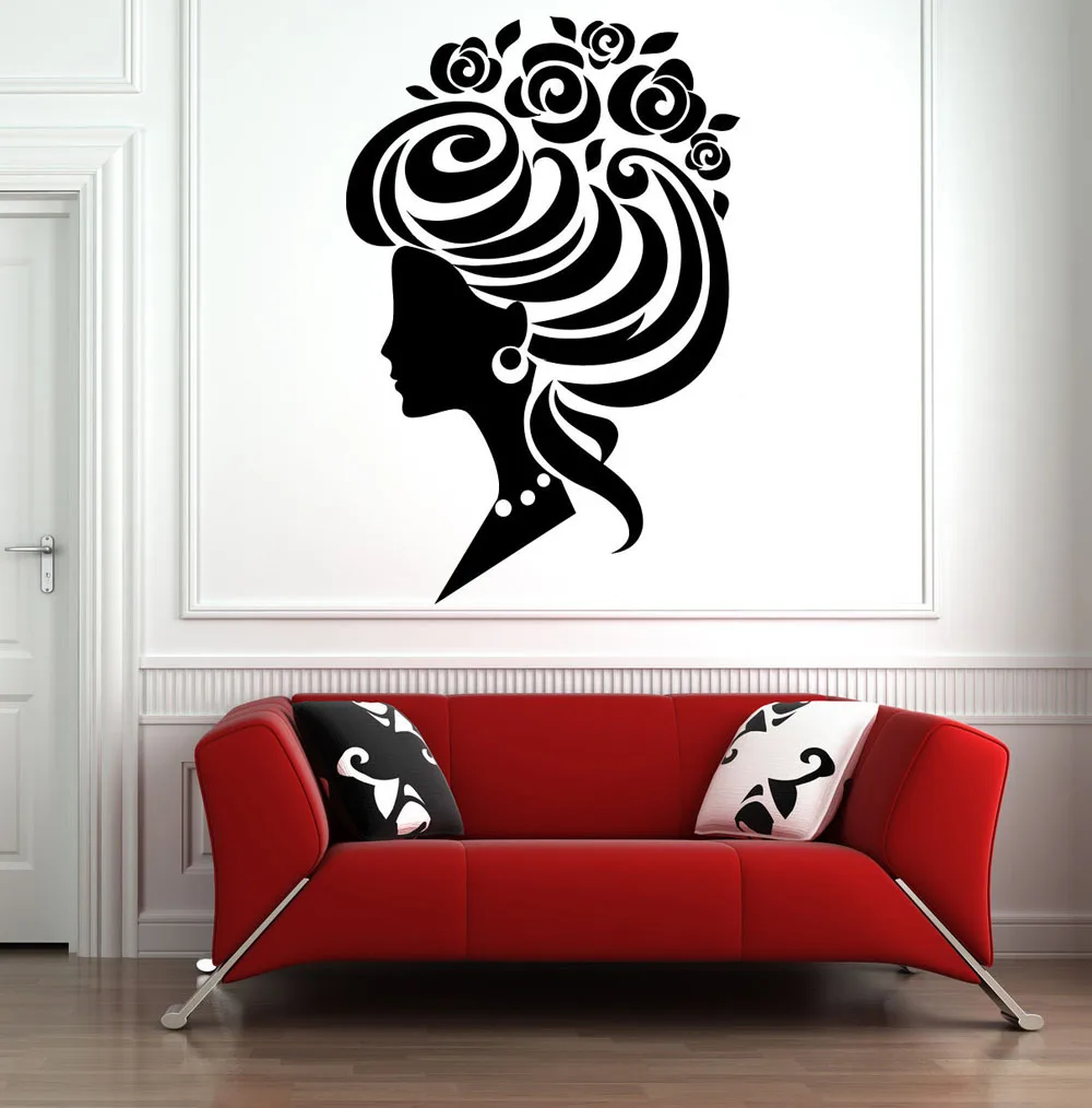 Наклейка на стену для парикмахерской наклейки окна искусство фотообои красивый