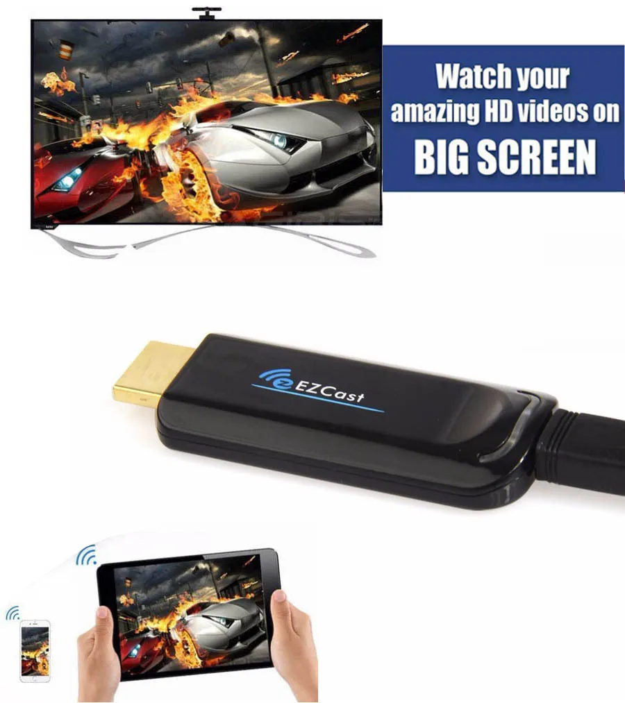 EZcast Смарт ТВ HDMI ключ телефон к ТВ беспроводной WiFi адаптер для iphone XS MAX XR 5 6 7 8 plus X для samsung LG Xiaomi Android