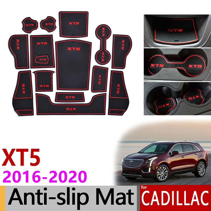 Противоскользящие резиновые коврики для калиток Cup Mat Cadillac XT5 2016 2017 2018 2019 2020 15