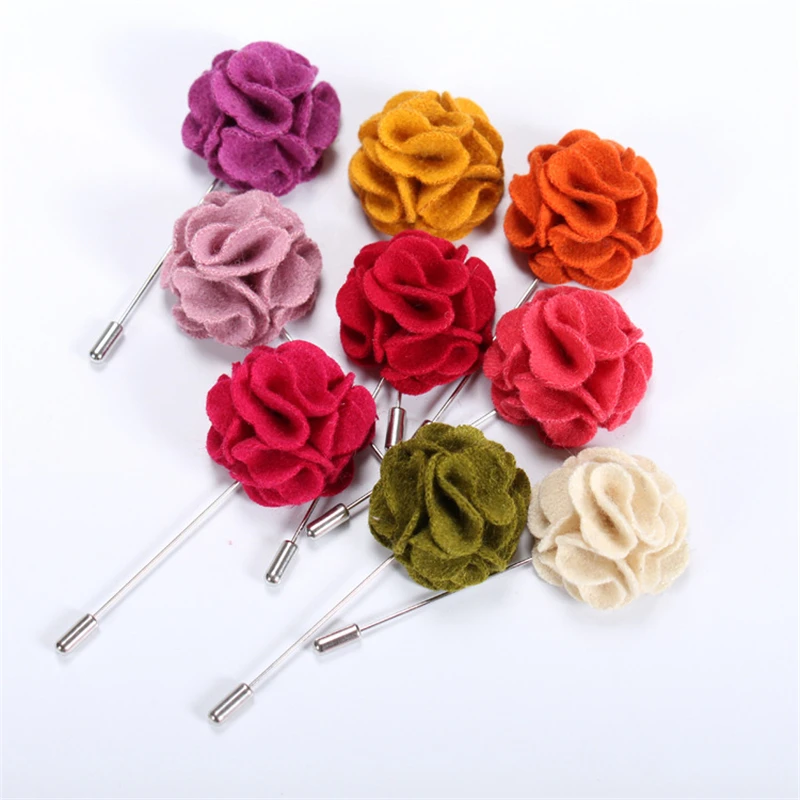5 шт. разноцветная брошь в виде цветка оптовая продажа Мужская Брошь для свадьбы |