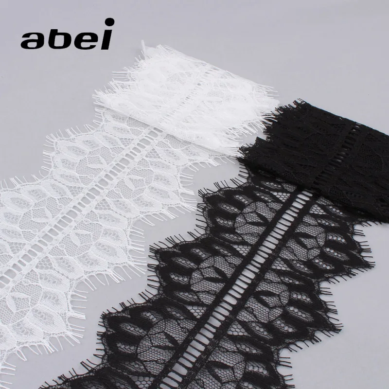 11 см 3 ярда/лот качественная Черная кружевная лента с ресницами ткань вышивкой