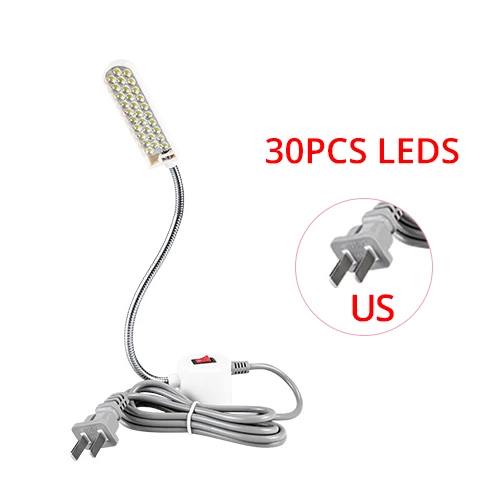 30 LEDs with US EeeToo светодиодный светильник для швейной машины AC 220 В промышленная портативная светодиодная подсветка для швейной машины энергосберегающая Гибкая Рабочая лампа - Цвет: 30 LEDs with US