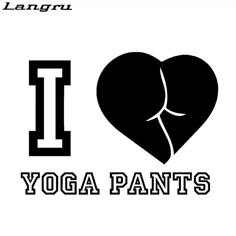 Langru для I Love Yoga штаны с наклейками виниловая наклейка Booty Gym Забавный автомобиль