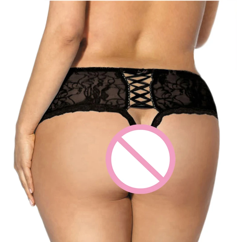 

Plus Size Women Sexy Lingerie Floral Lace Underwear For Women Sexy Panties Cheeky G-String Thong Briefs With High Lace Waistband
