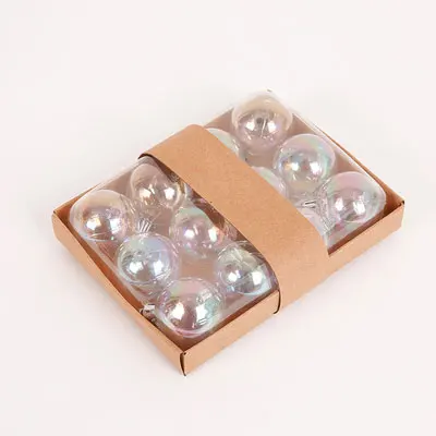 4cm Ball 12Pcs 4-10 см прозрачная Рождественская елка Декор шар пузырь повесить украшения кулон подарки - Цвет: 4cm Ball 12Pcs