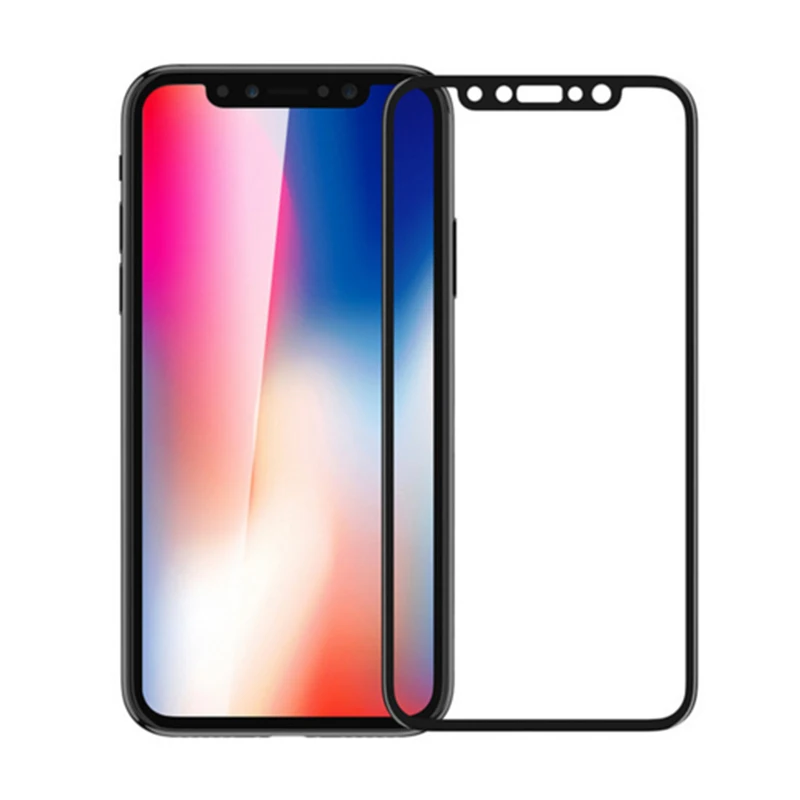 10 шт./лот полноэкранный защитный чехол из закаленного стекла для iphone X Прозрачная