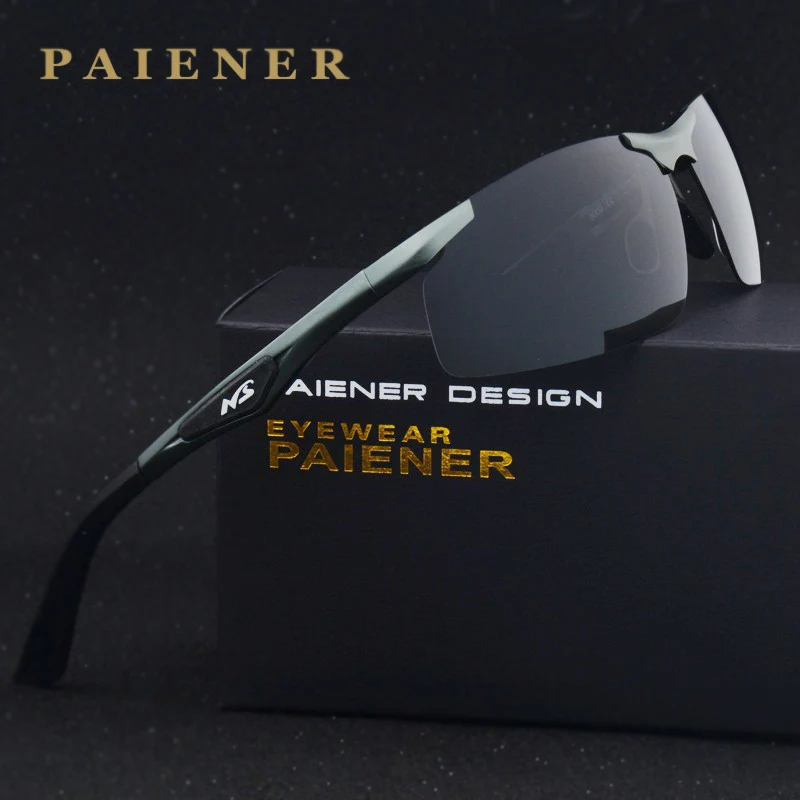 

Мужские солнцезащитные очки с поляризацией, спортивные, для вождения, алюминиево-магниевые, брендовые дизайнерские, для мужчин