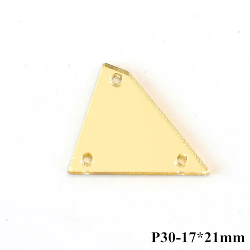 P30-17X21mm Пробивая по доступной цене! 50 шт. шампанское зеркало пришить стразы неправильной формы акриловые зеркала на камнях со стразами для свадьбы платье B3597 - Цвет: P30-17X21mm