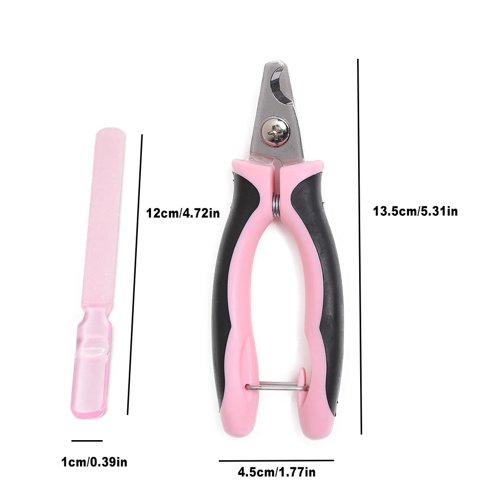 Pink Cat Scissors Уход за кошачьими носками маникюрный набор для собак и кошек нержавеющая собачка коготь для ногтей кусачки для ногтей пилка для кошек портативные ножницы отделка ногтей Q004 - Цвет: Pink Cat Scissors