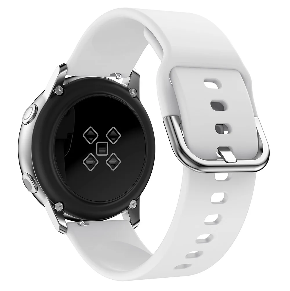 White 20 мм ремешок для часов для samsung Galaxy Watch активный мягкий спортивный силиконовый сменный ремешок браслет для Amazfit Bip Correa - Цвет: White