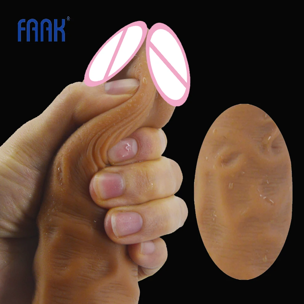 Фаллоимитатор FAAK с двойным слоем силиконовые фаллоимитаторы ремешком на