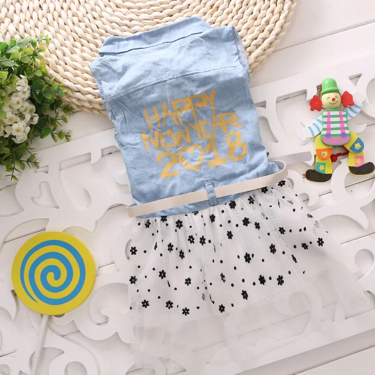 4 sets FREE SHIPPING new 2014 fashion summer children clothes beautiful denim A-line girl clothing dress Z666 | Детская одежда и