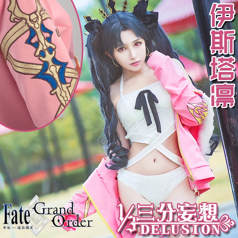 FGO Fate/Grand заказ Ishtar розовое пальто Kawai милый Косплей Костюм Топ толстовки A| |