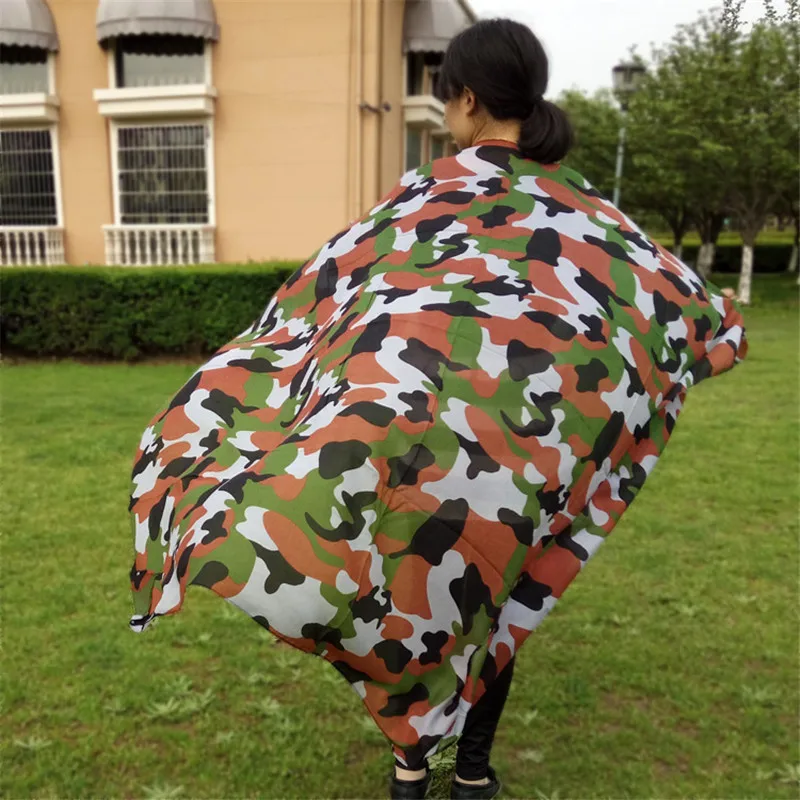 Женская мода Камуфляж шифон большой пляжное полотенце пляжный курортный шарф