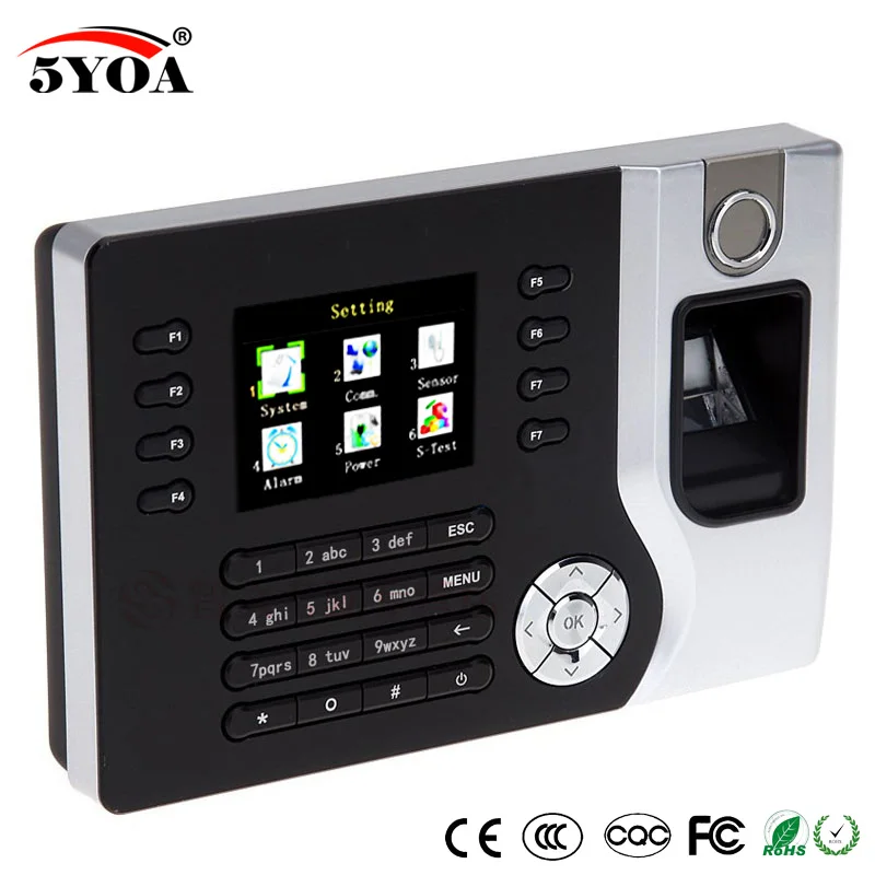 TCP IP биометрический отпечаток пальца время посещаемости часы рекордер сотрудник