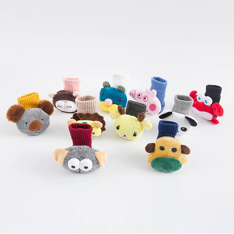 Милые нескользящие носки с мультяшными животными для детей 0 10 лет хлопковые