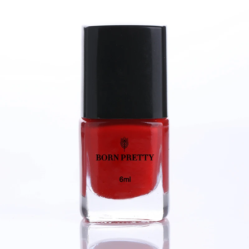 1 бутылка BORN PRETTY 6 мл Лак для штамповки ногтей лак красная Пластина Печать дизайна