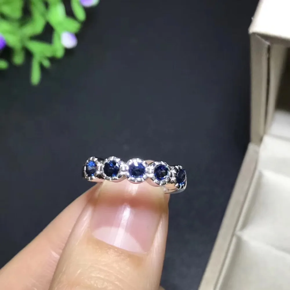 Женское кольцо с синим сапфиром из серебра 925 пробы|925 sterling gemstone rings|gemstone jewelrygemstone