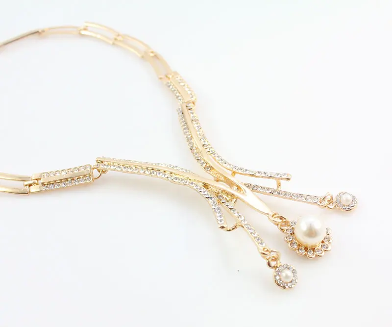 Комплект ювелирных изделий золотого цвета Дубай Африканский кристалл имитация