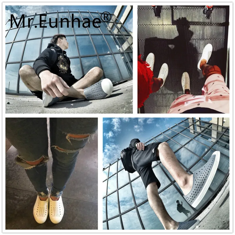 Mr. Eunhae/летние мужские сандалии пляжная обувь унисекс для сада Сабо шлепанцы