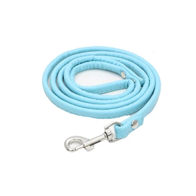 Blue Leash Ошейник для кошек с милым бантом из искусственной кожи, ошейник для собак, ошейник для питомцев, ошейник для шеи, cuero perro cuello gato kitten col - Цвет: Blue Leash