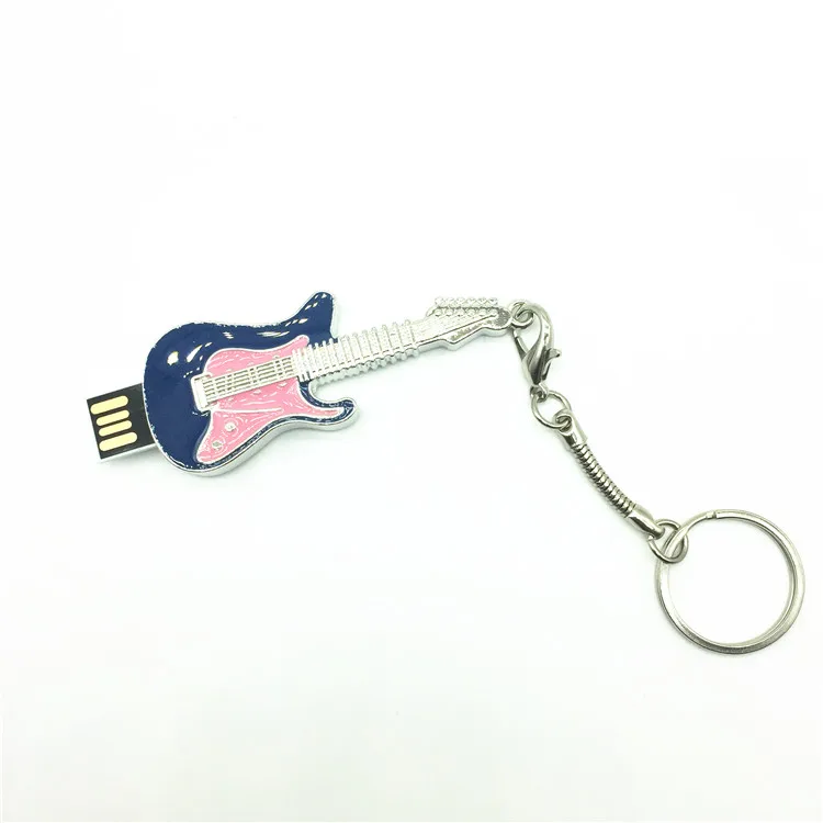 USB флеш накопитель в форме гитары 8 ГБ 16 32 диск симпатичный музыкальный с цепочкой