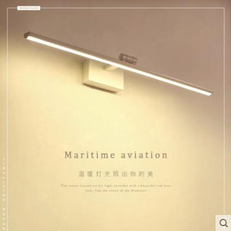 L светодиодные зеркальные фары простая ванная комната туалет лампа шкафа с