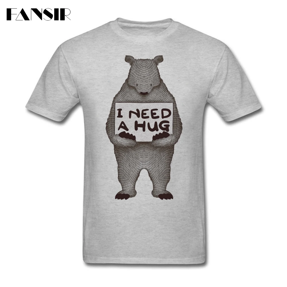 Базовые стильные мужские футболки I Need A Hug хлопковая футболка с коротким рукавом